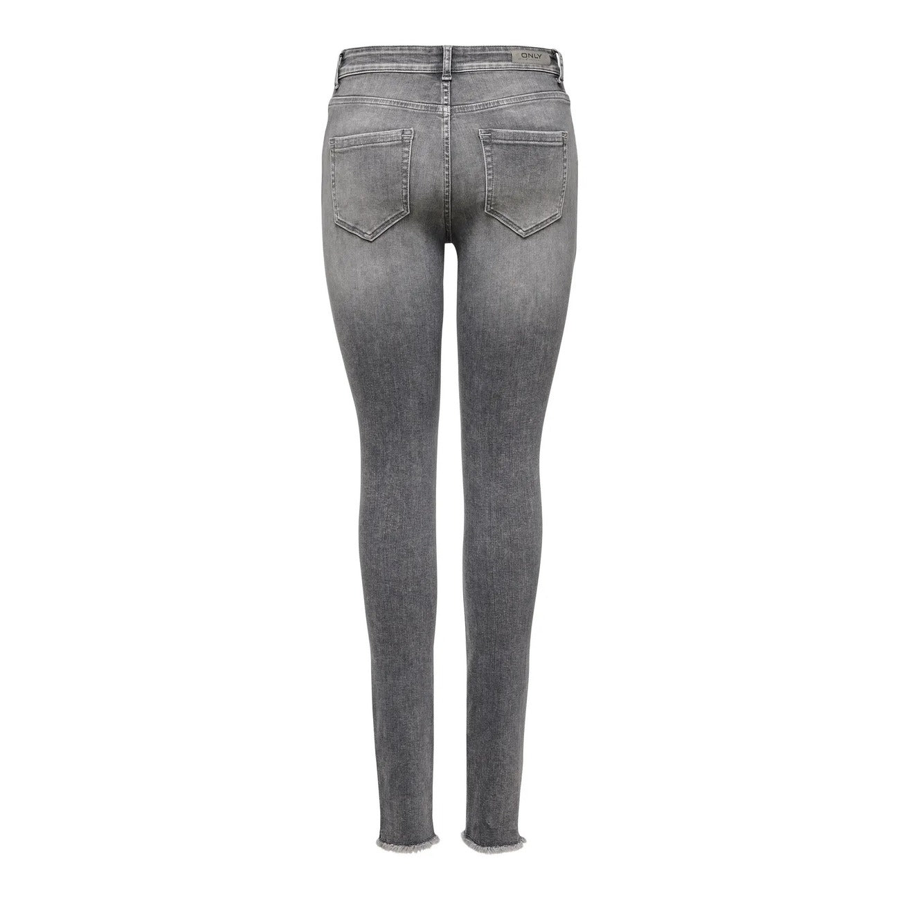 Only Jeans Donna Grigio Vita Alta Stretch Cotone Elastan