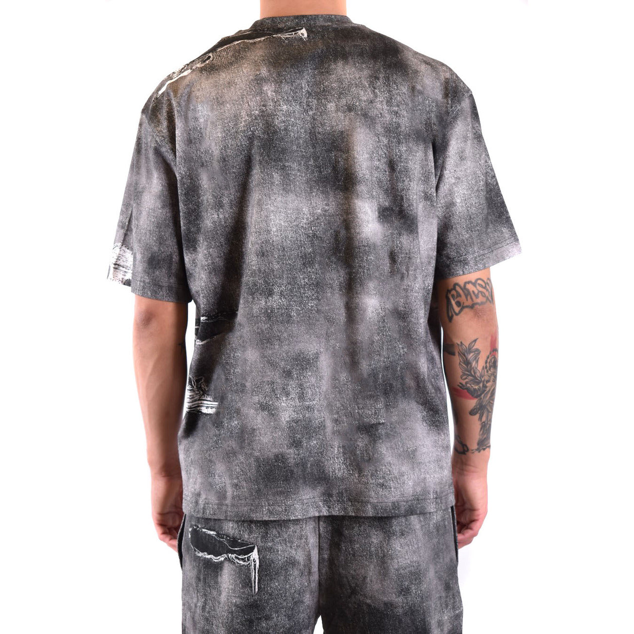 Diesel T Shirt Uomo Nero Melange Scollo Tondo Maniche Corte Primavera