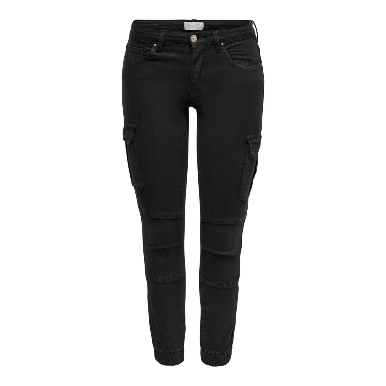 Jeans Donna Only Nero Con Zip E Bottone Elasticizzati 98 Cotone 2 Elastan