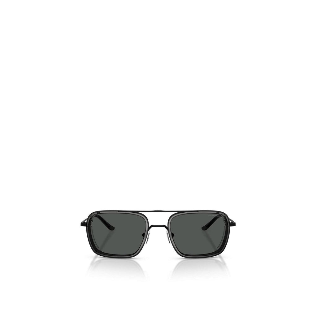Emporio Armani Occhiali Da Sole Uomo Quadrati Metallo Neri UV
