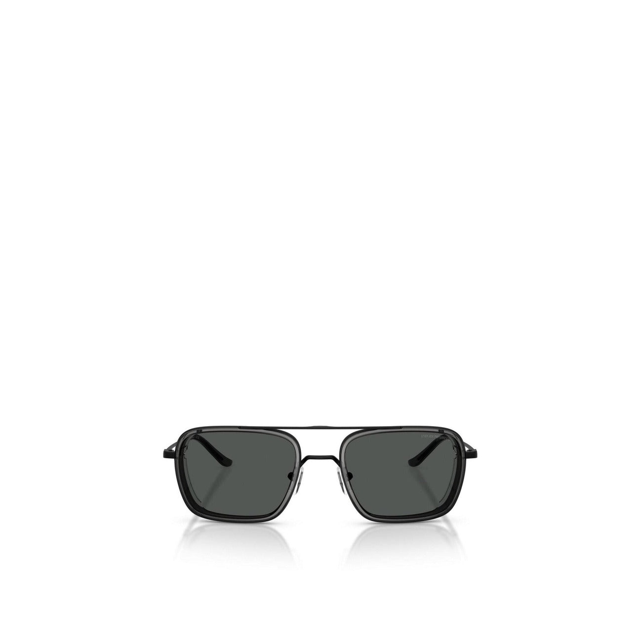Emporio Armani Occhiali Da Sole Uomo Quadrati Metallo Neri UV