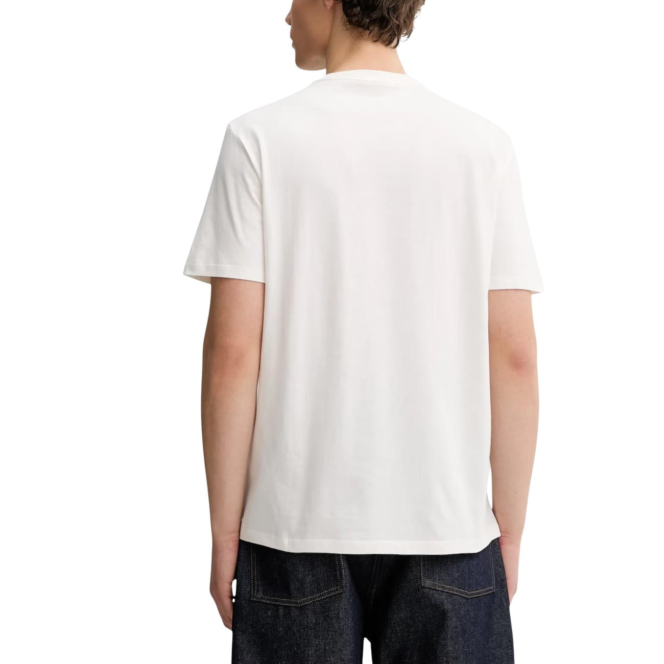 Calvin Klein T Shirt Uomo Cotone Bianco Stampa Girocollo Estate