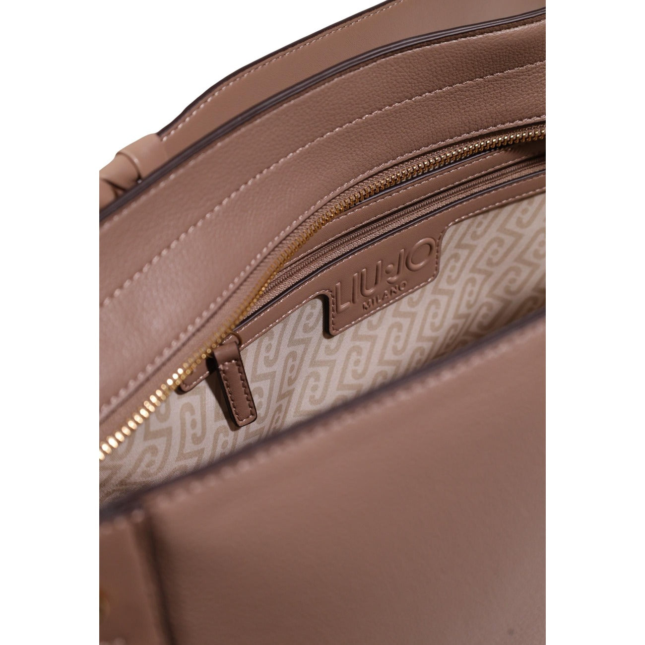 Liu Jo Borsa Donna Beige A Mano Con Tracolla Zip Primavera Estate 28x12x12