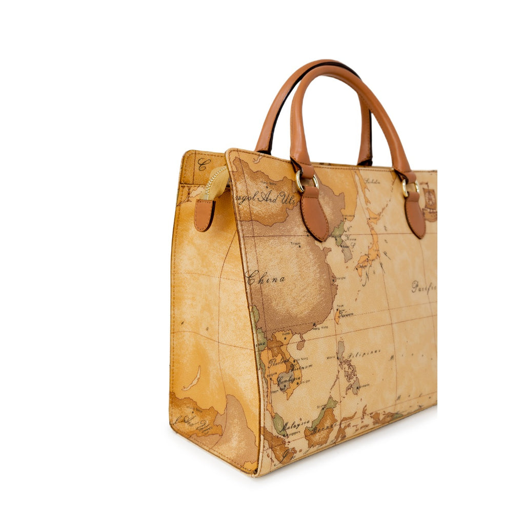 Alviero Martini Prima Classe Borsa Donna Beige 26x33x11.5 Pelle Cotone Poliestere Poliuretano