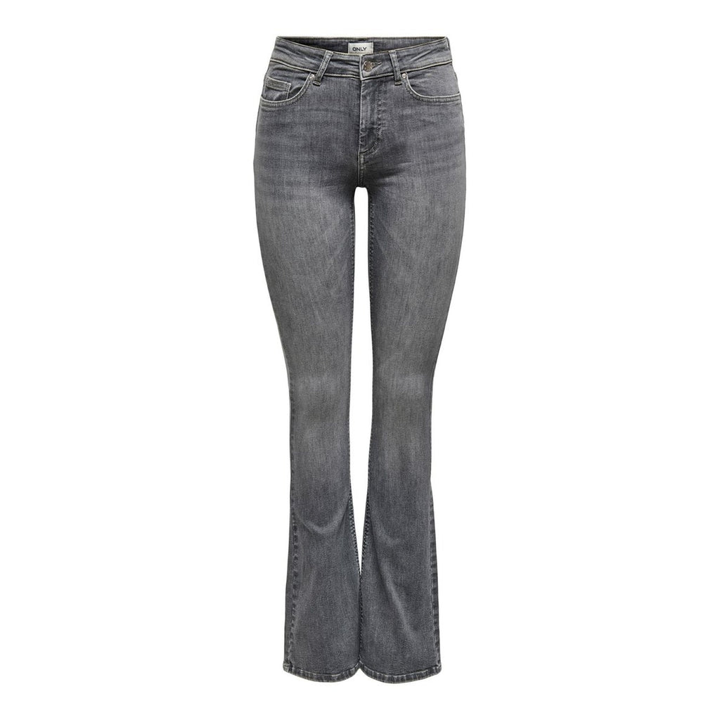 Only Jeans Donna Grigio Cotone Elastan Con Zip E Bottone Primavera Estate