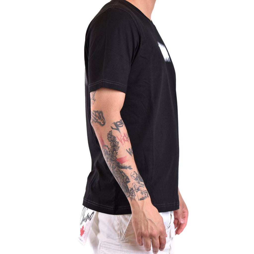Diesel T Shirt Uomo Nero Stampa Cotone 100 Girocollo Maniche Corte