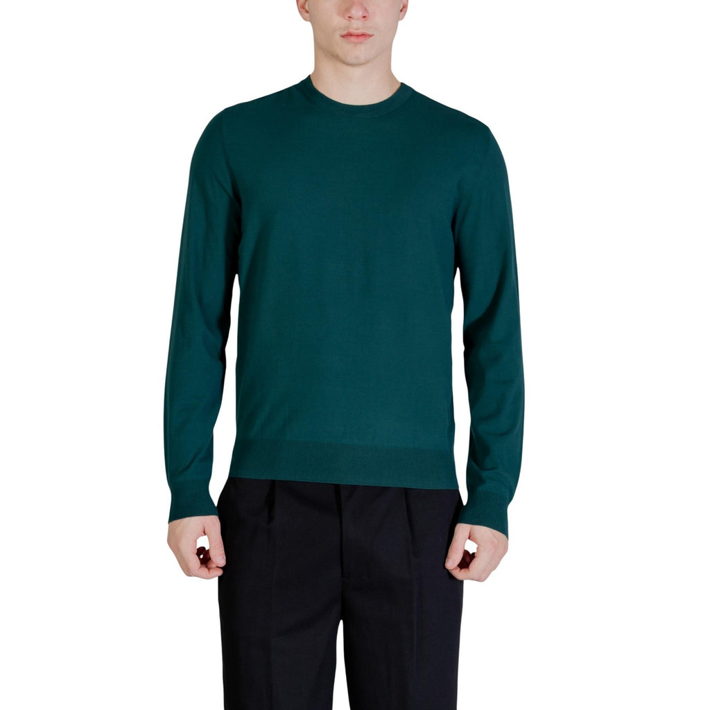 Guess Maglia Uomo Verde Maniche Lunghe Scollo Tondo Primavera Estate