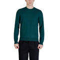 Guess Maglia Uomo Verde Maniche Lunghe Scollo Tondo Primavera Estate