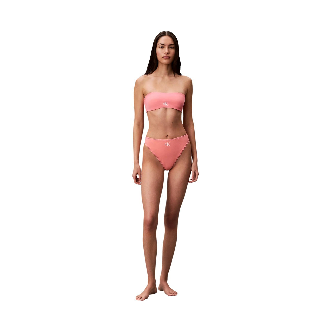 Calvin Klein Jeans Costume Donna Bikini High Leg Rosa Estivo