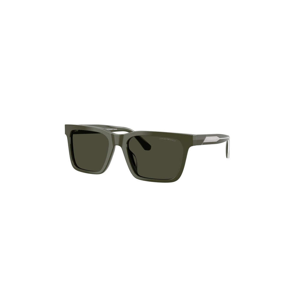 Emporio Armani Occhiali Da Sole Uomo Quadrati Verde Acetato Made In Italy