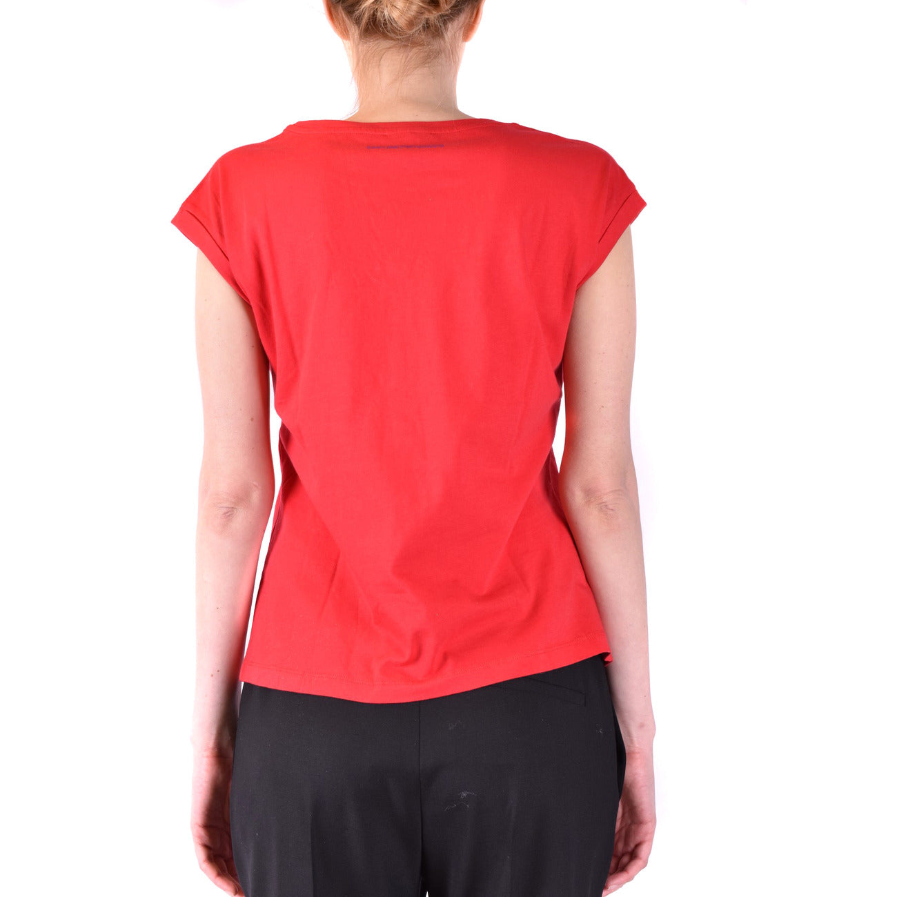 Emporio Armani T Shirt Donna Cotone Rosso Stampa Manica Corta