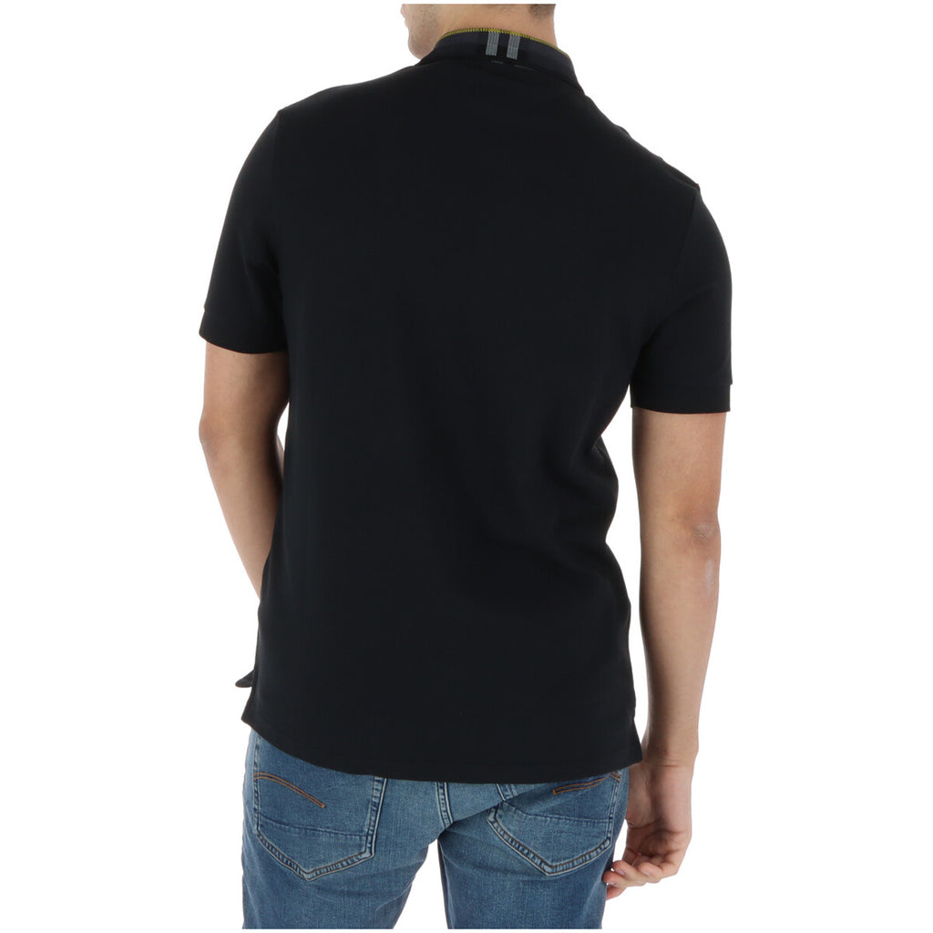 Polo Uomo Lyle And Scott Nera Cotone Elastan Manica Corta