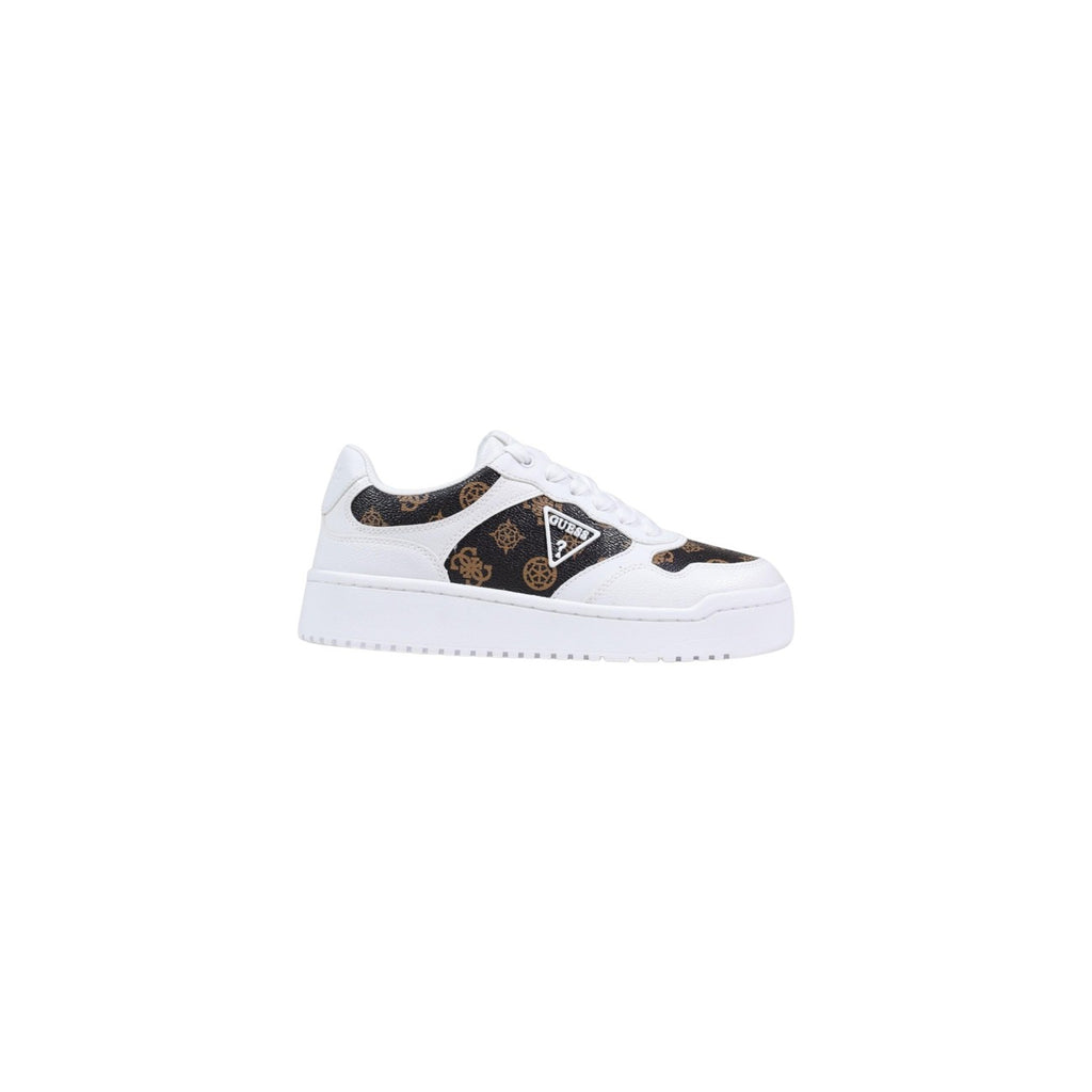 Guess Sneakers Donna Marrone In Pelle Sintetica Lacci Primavera Estate