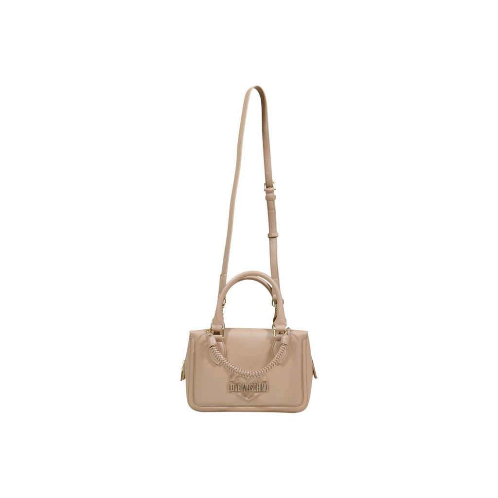 Love Moschino Borsa Donna Beige In Poliuretano 16 X 25 X 10 Cm