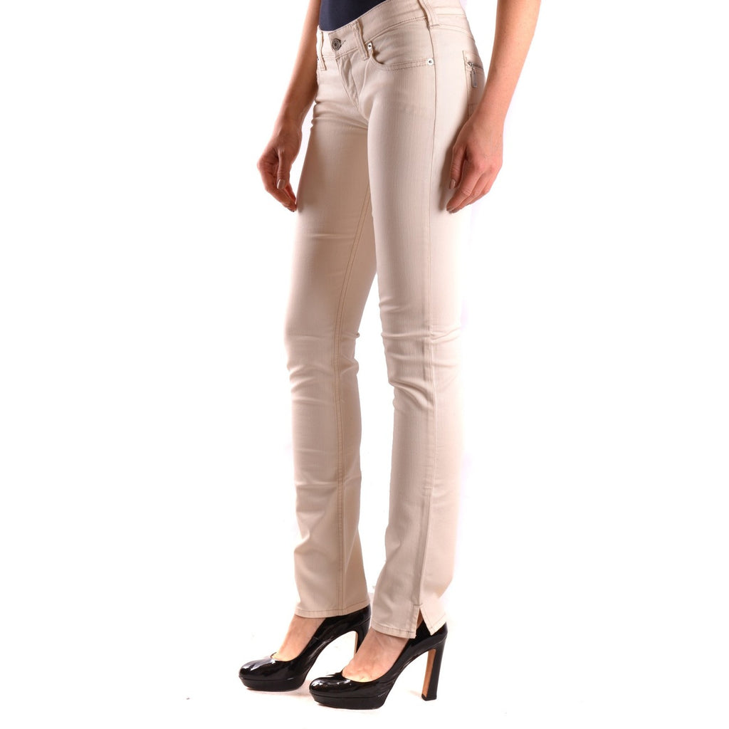 Armani Jeans Donna Jeans Beige Vita Media Cotone Lyocell Elastan