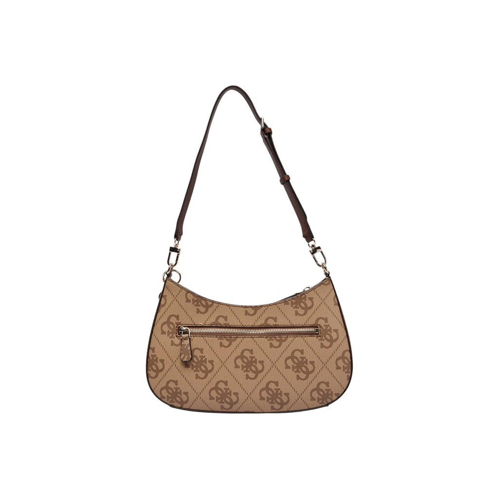 Guess Borsa Donna Noelle II Top Zip Shoulder Bag Marrone Stampa