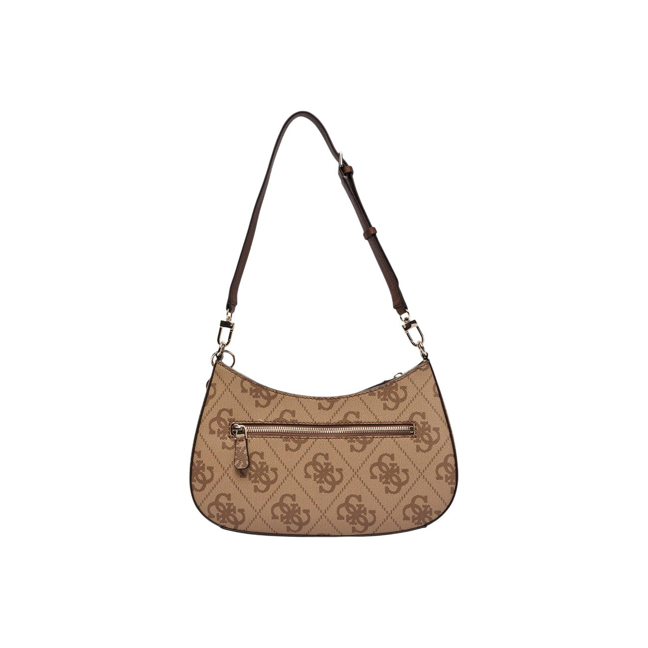 Guess Borsa Donna Noelle II Top Zip Shoulder Bag Marrone Stampa