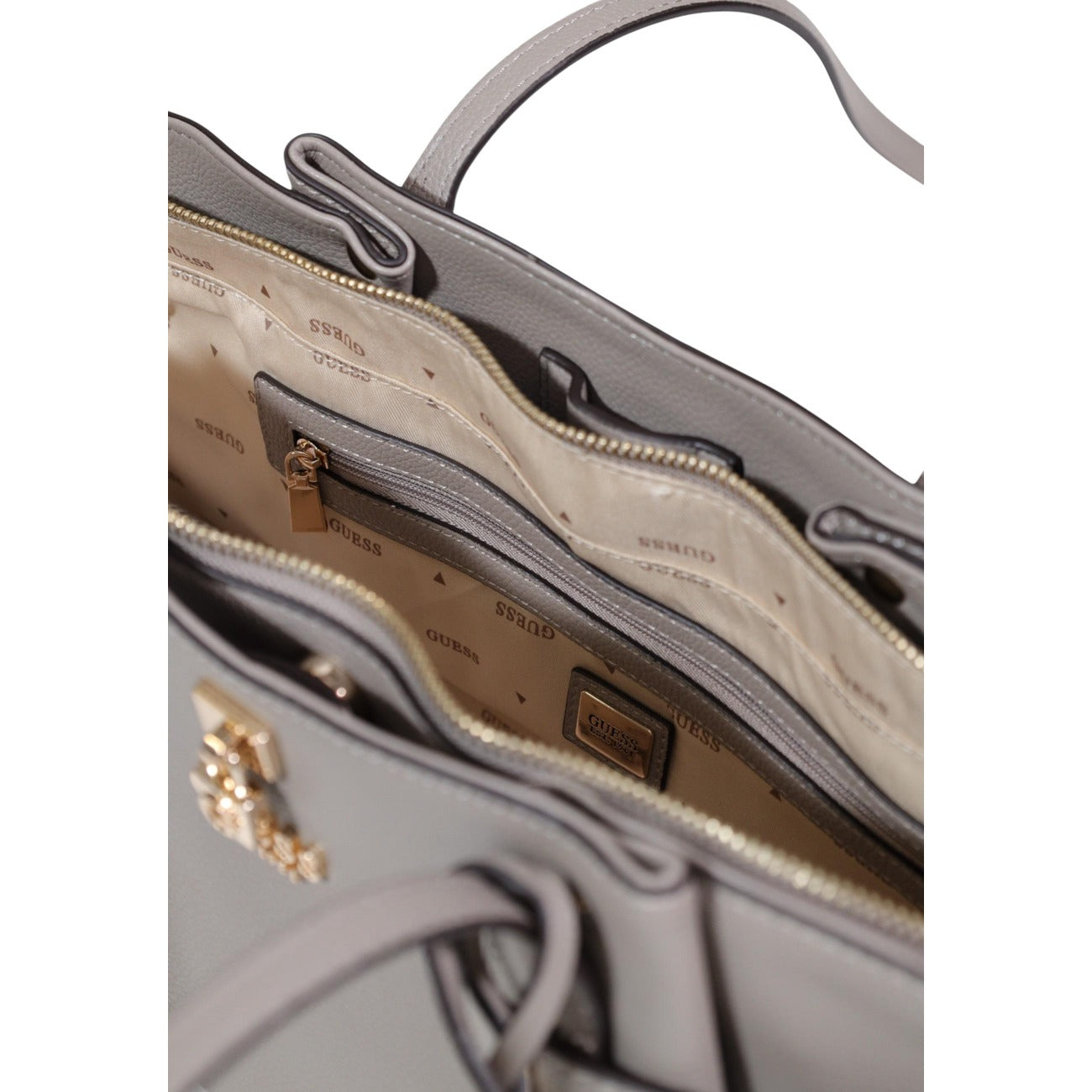 Guess Borsa A Spalla Donna Grigio In Poliuretano Primavera Estate