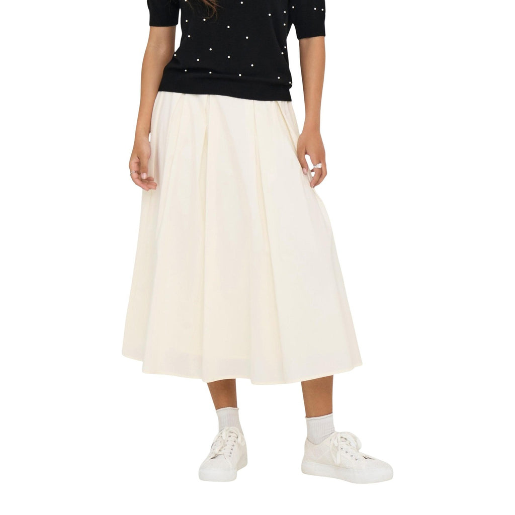 Only Gonna Donna Midi Bianco Cotone 100 Primavera Estate