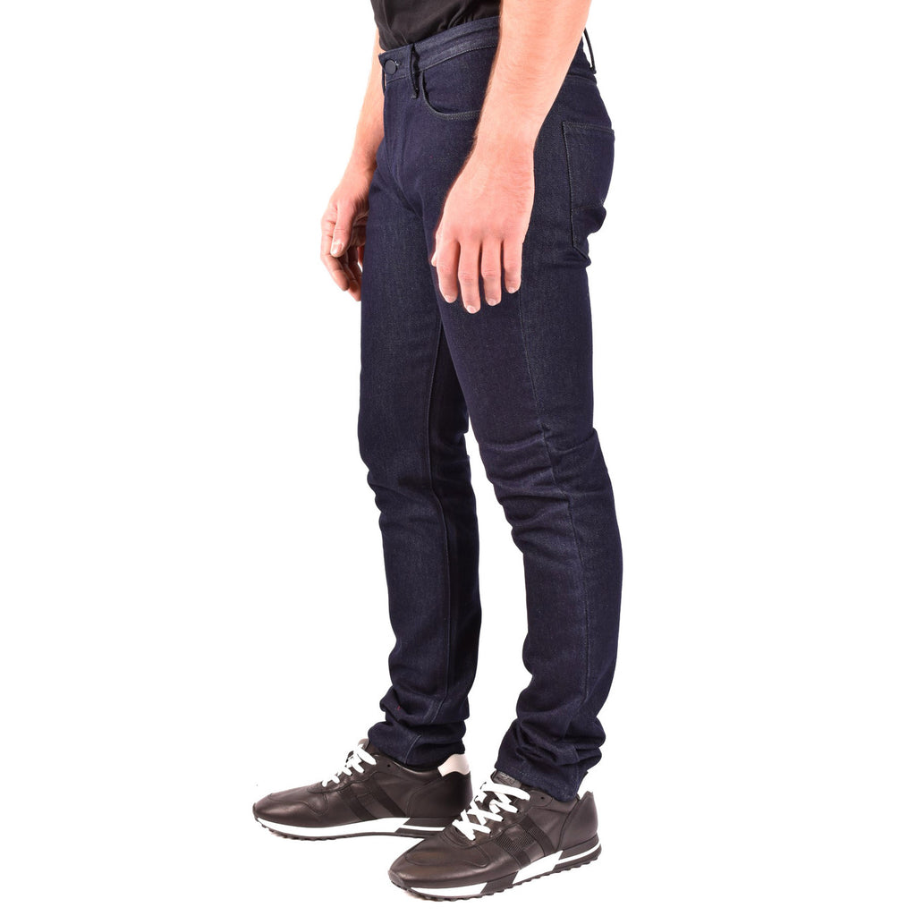 Emporio Armani Jeans Uomo Blu Cotone Puro Autunno Inverno