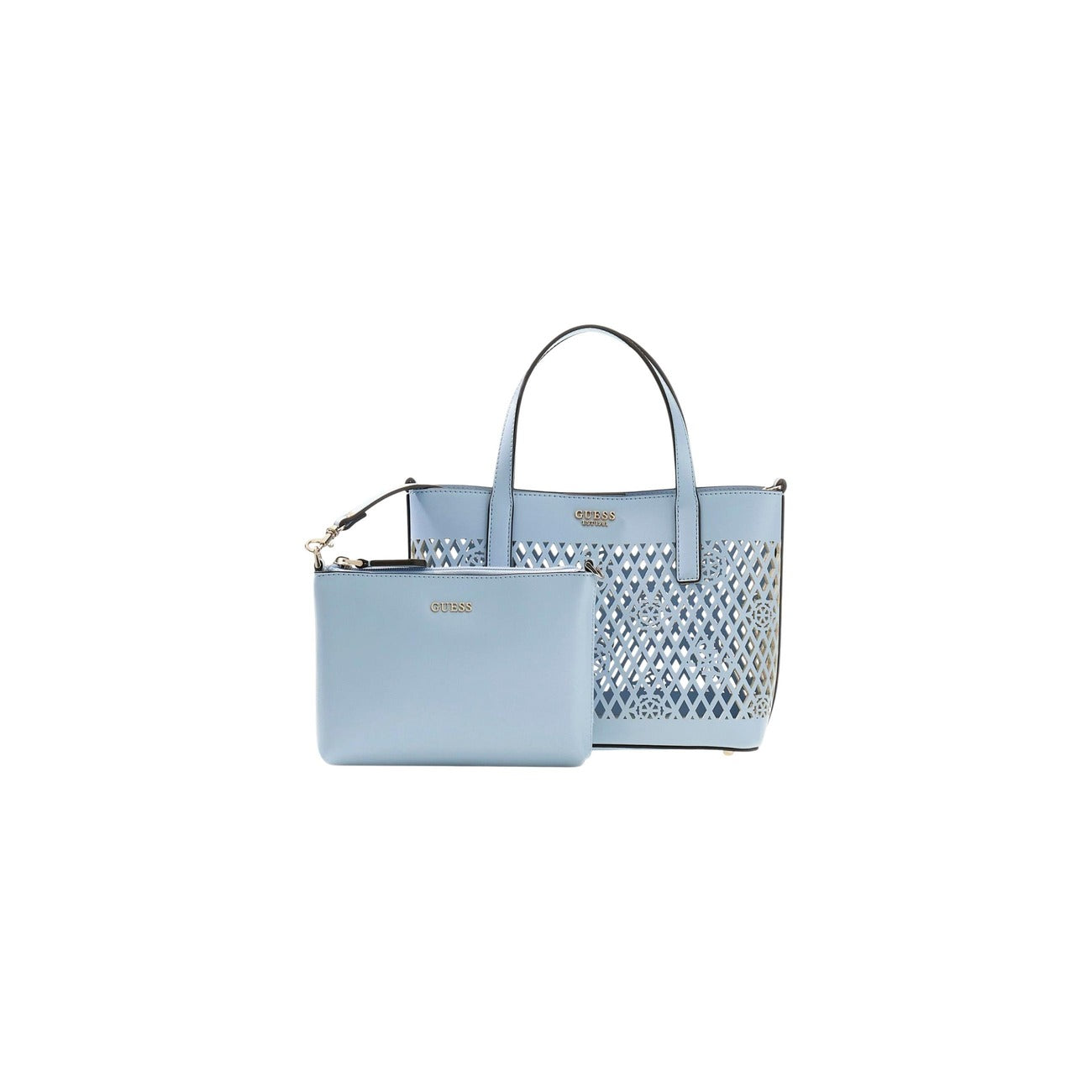 Guess Borsa Donna Blu Piccola A Mano Con Tracolla 18x24x11 Cm