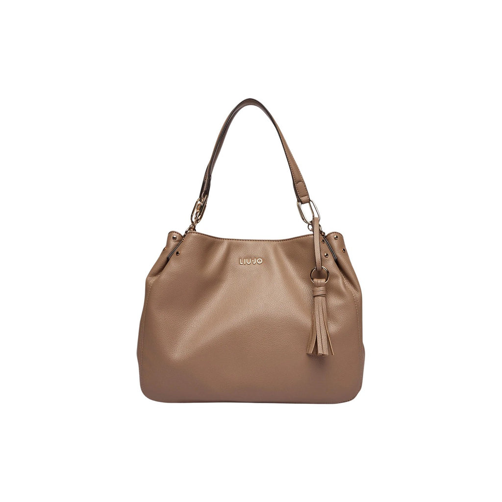 Liu Jo Borsa Donna Satchel Cammello Con Zip E Bottoni Automatici