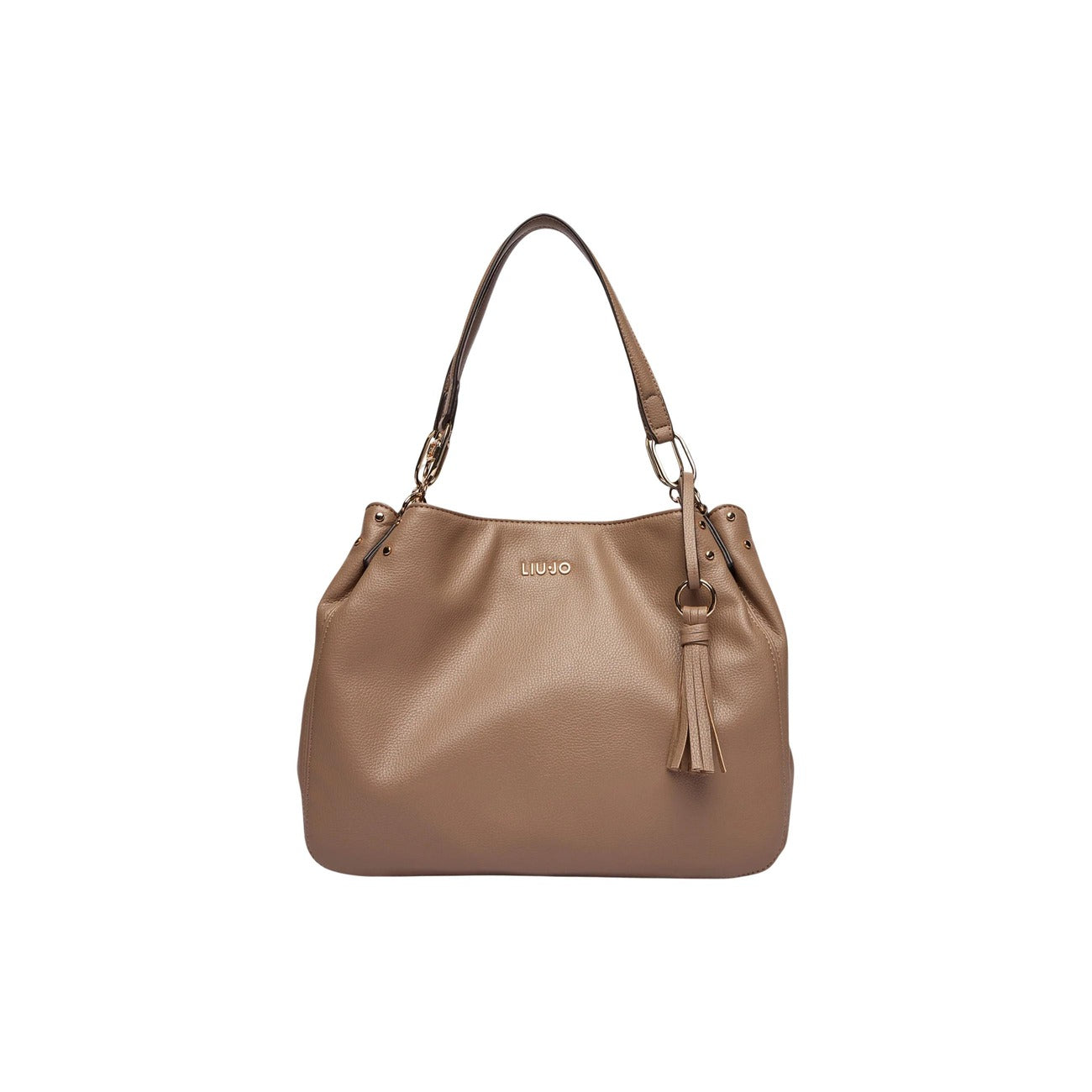 Liu Jo Borsa Donna Satchel Cammello Con Zip E Bottoni Automatici