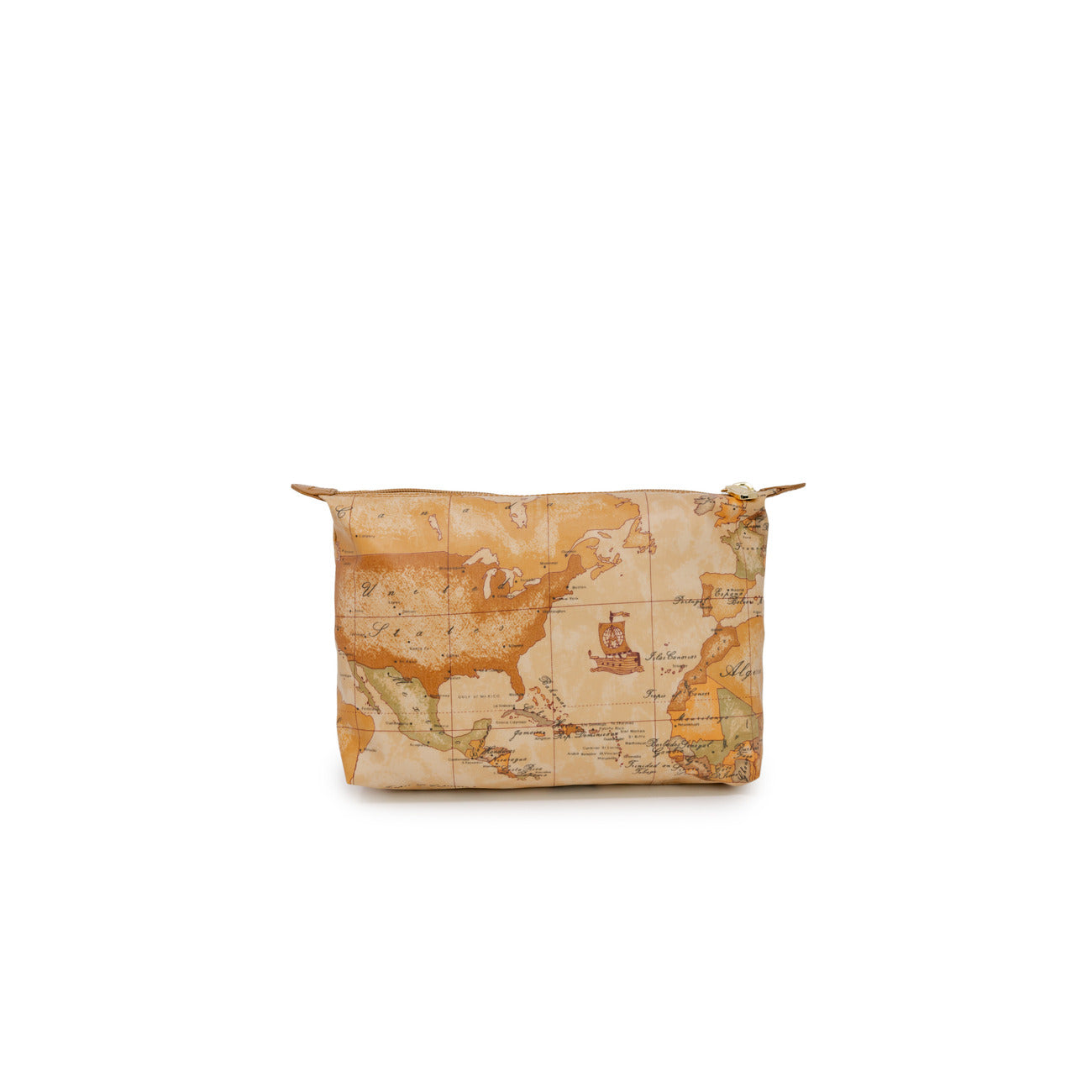 Alviero Martini Prima Classe Borsa Donna Beige Stampa Con Chiusura A Cerniera Rivestimento Pelle W31 H22 L7,5 cm