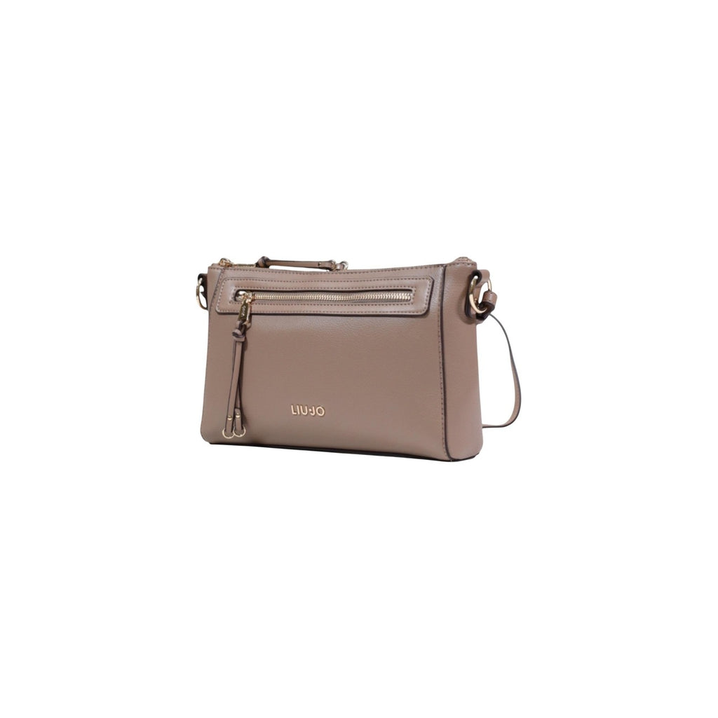 Liu Jo Borsa Donna Beige Tracolla Cerniera Con Tasche 26x16x6 Primavera Estate