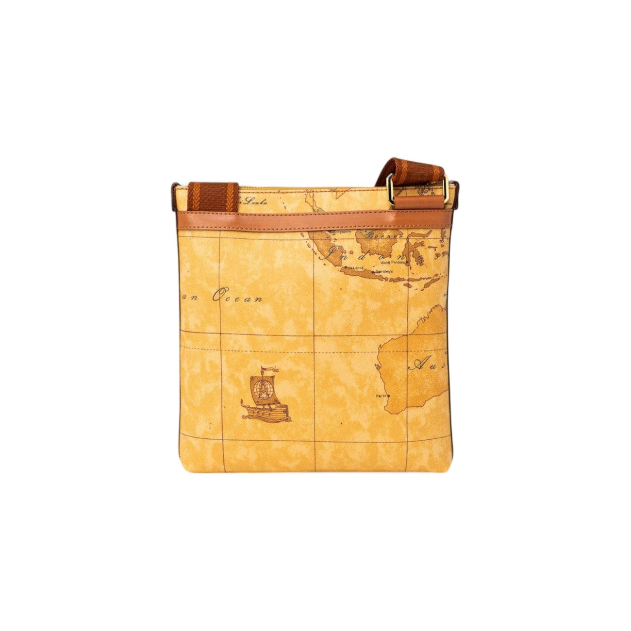 Alviero Martini Prima Classe Borsa Uomo Beige Pelle Tracolla Zip 22x25x3 Cm Made In Italy Autunno Inverno