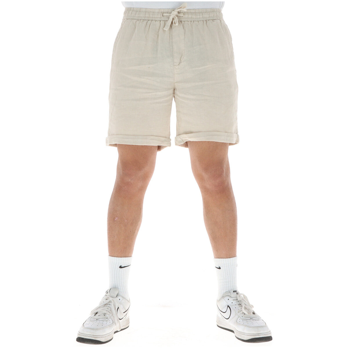 Abbigliamento Bermuda Lyle & Scott Lyle And Scott Bermuda Uomo 100 Per Cento Lino Verde Primavera Estate