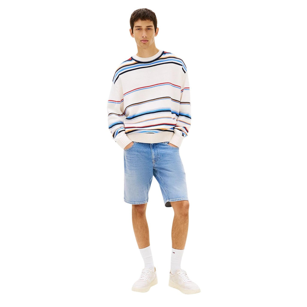 Tommy Hilfiger Jeans Bermuda Uomo Cotone Organico Azzurro