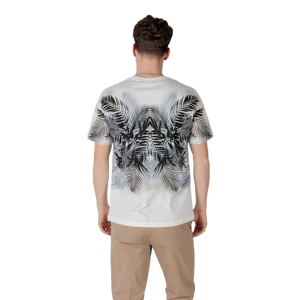 Antony Morato T Shirt Uomo Cotone Bianco Fantasia Floreale Estate