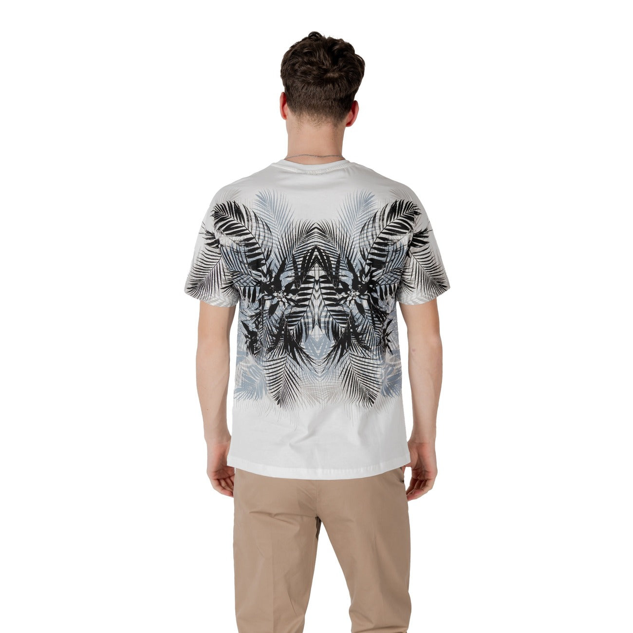 Antony Morato T Shirt Uomo Cotone Bianco Fantasia Floreale Estate