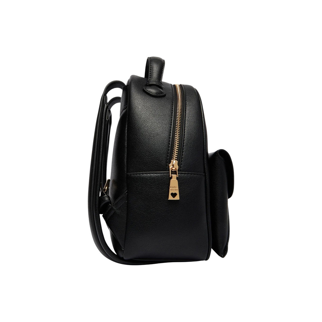 Love Moschino Zainetto Donna Nero Con Zip Tasche Interne Ed Esterne