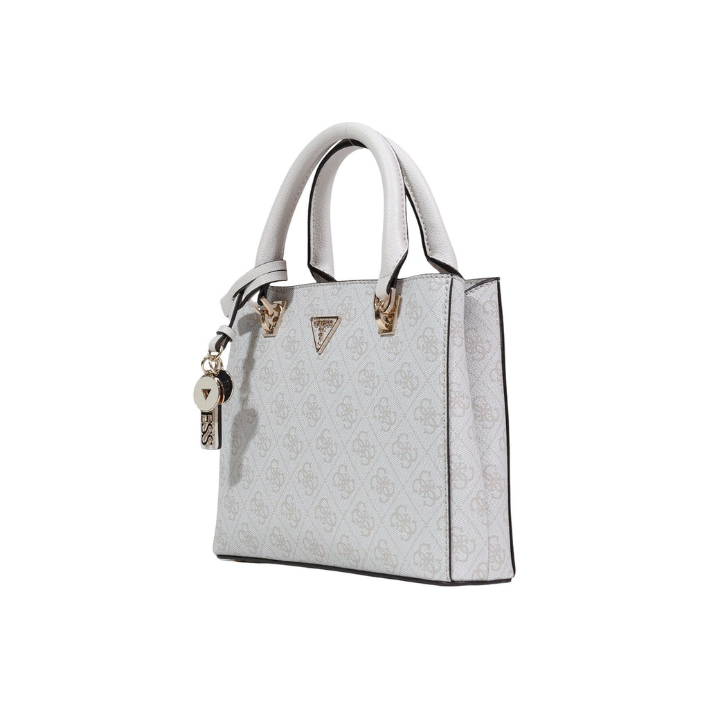Guess Borsa Donna Bianca A Mano Con Tracolla Piccola 25.5x20x6 cm