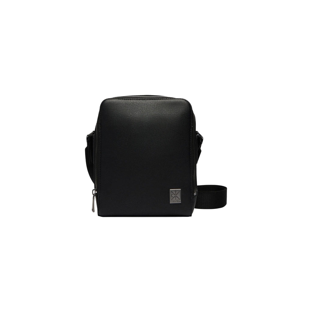 Calvin Klein Borsa Tracolla Uomo Nero 17x21x7 Cm Con Cerniera Tasca Interna Primavera Estate Elegante