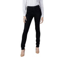 Guess Jeans Donna Nero Jeans Skinny Vita Media Zip E Bottone