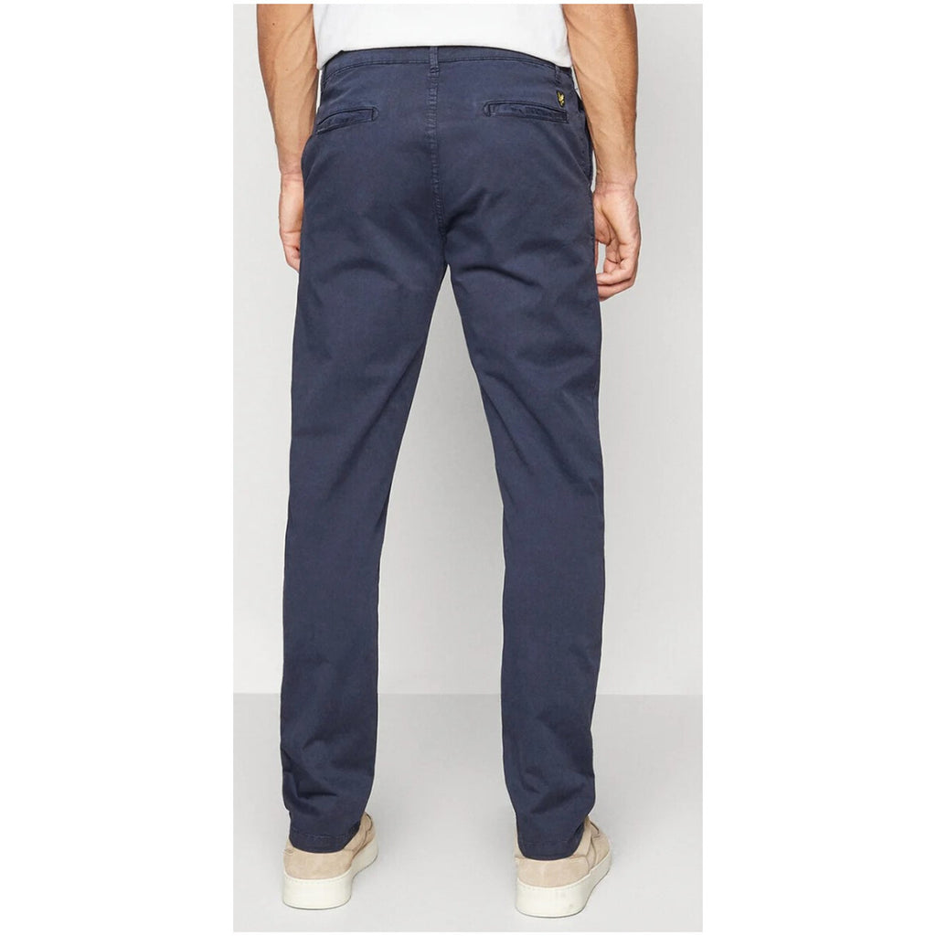 Lyle And Scott Pantaloni Uomo Cotone Elasticizzato Blu Autunno Inverno