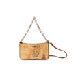 Alviero Martini Prima Classe Borsa Donna A Tracolla Beige Stampa Con Cerniera Made In Italy Autunno Inverno 11.5x19.5x3