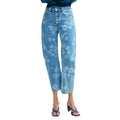 Desigual Jeans Donna Azzurri Con Fantasia Floreale Primavera Estate