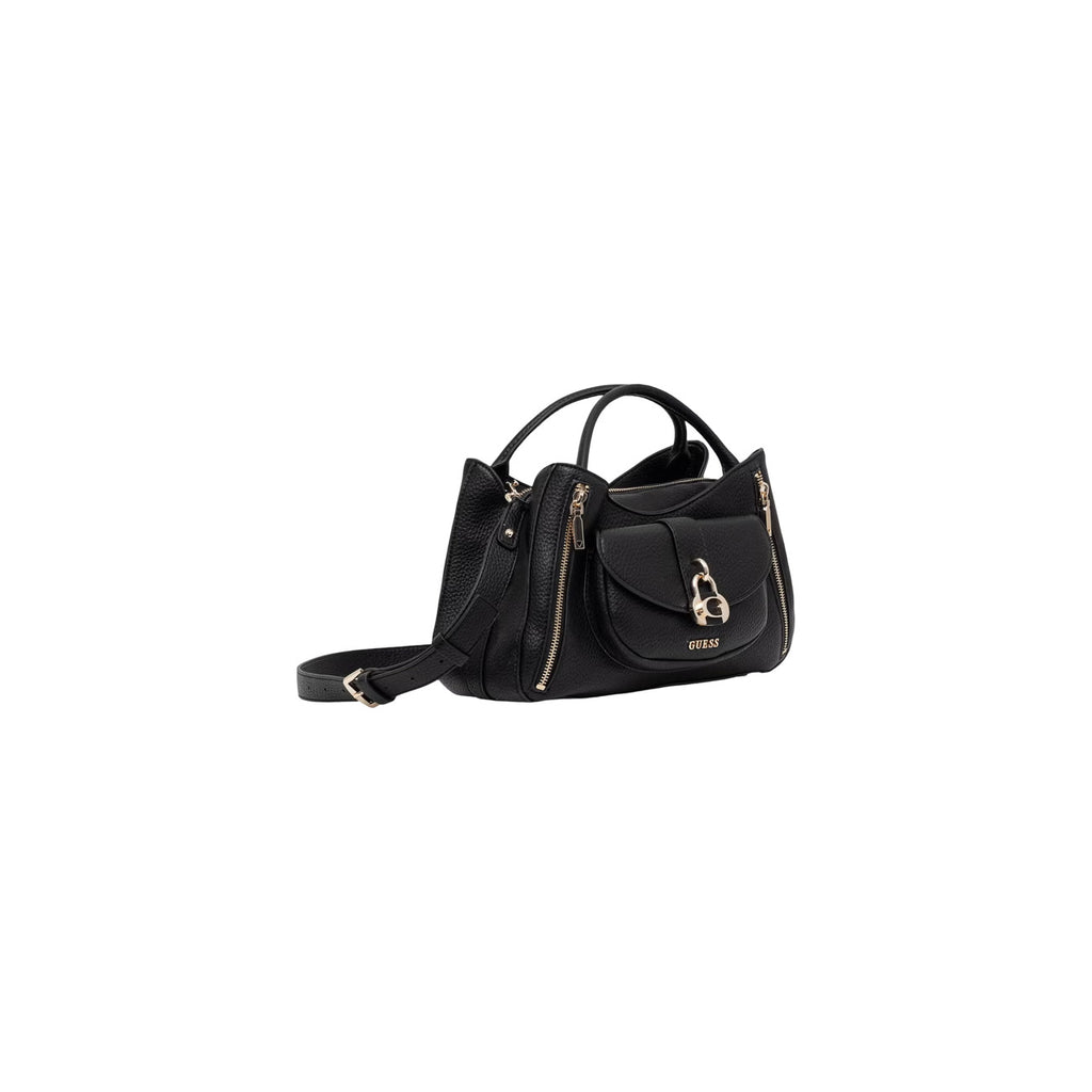 Guess Borsa Donna Jessa Girlfriend Satchel Nero A Mano Con Tracolla