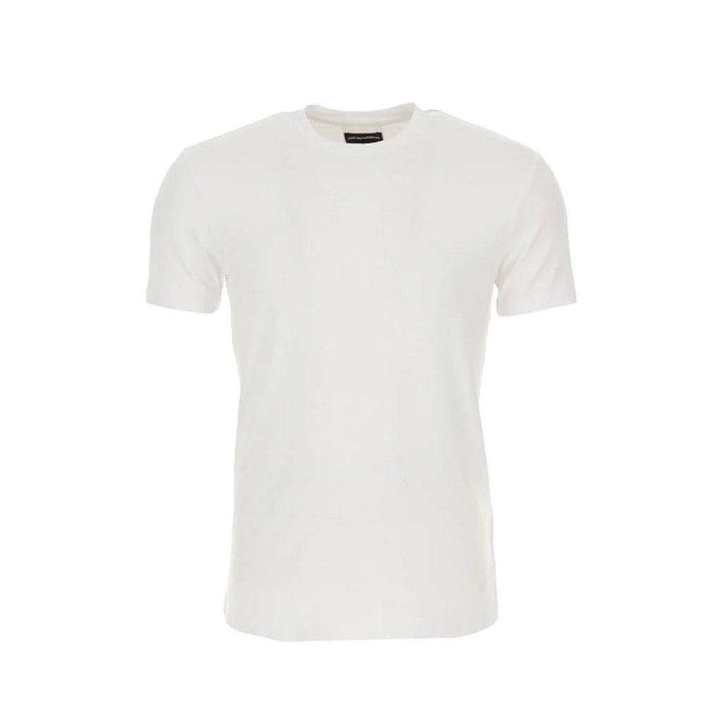 Emporio Armani T Shirt Uomo Bianca Maniche Corte Viscosa Elastan Primavera Estate