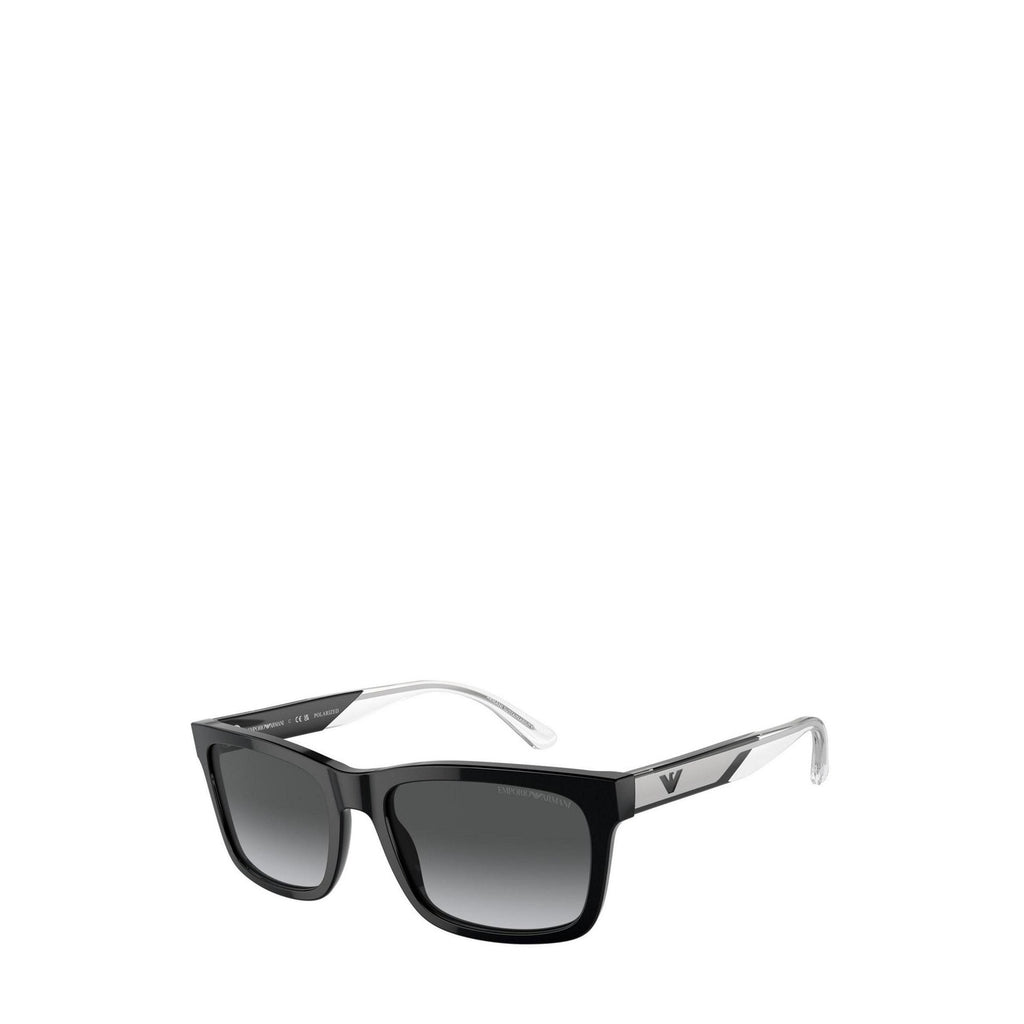 Emporio Armani Occhiali Da Sole Uomo Rettangolari Nero Acetato Polarizzati