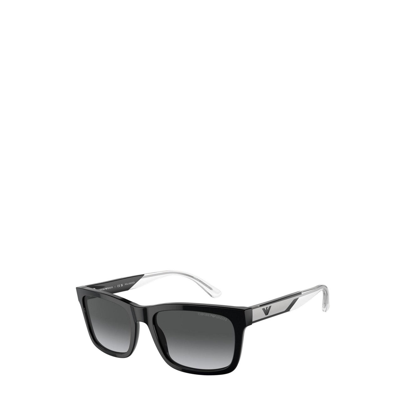 Emporio Armani Occhiali Da Sole Uomo Rettangolari Nero Acetato Polarizzati