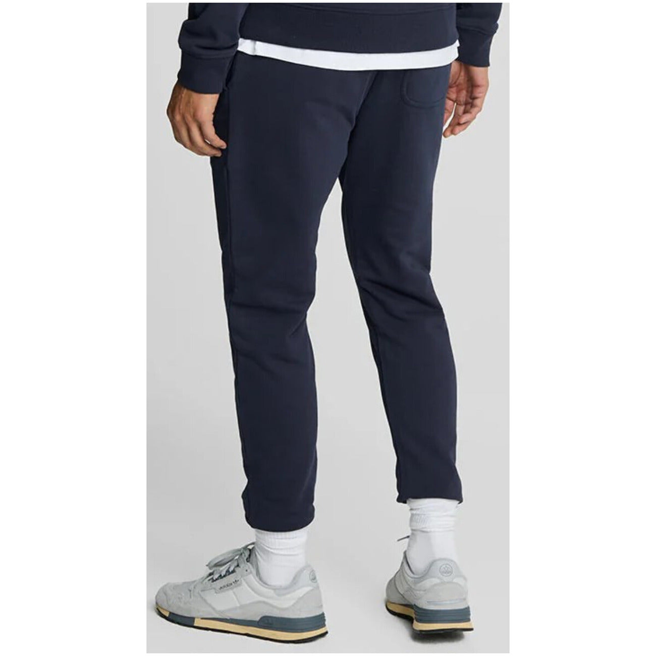 Lyle E Scott Pantaloni Uomo Cotone Blu Con Lacci Autunno Inverno