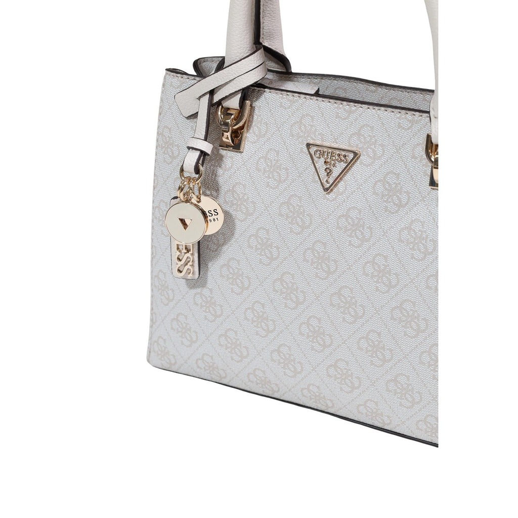 Guess Borsa Donna Bianca A Mano Con Tracolla Piccola 25.5x20x6 cm