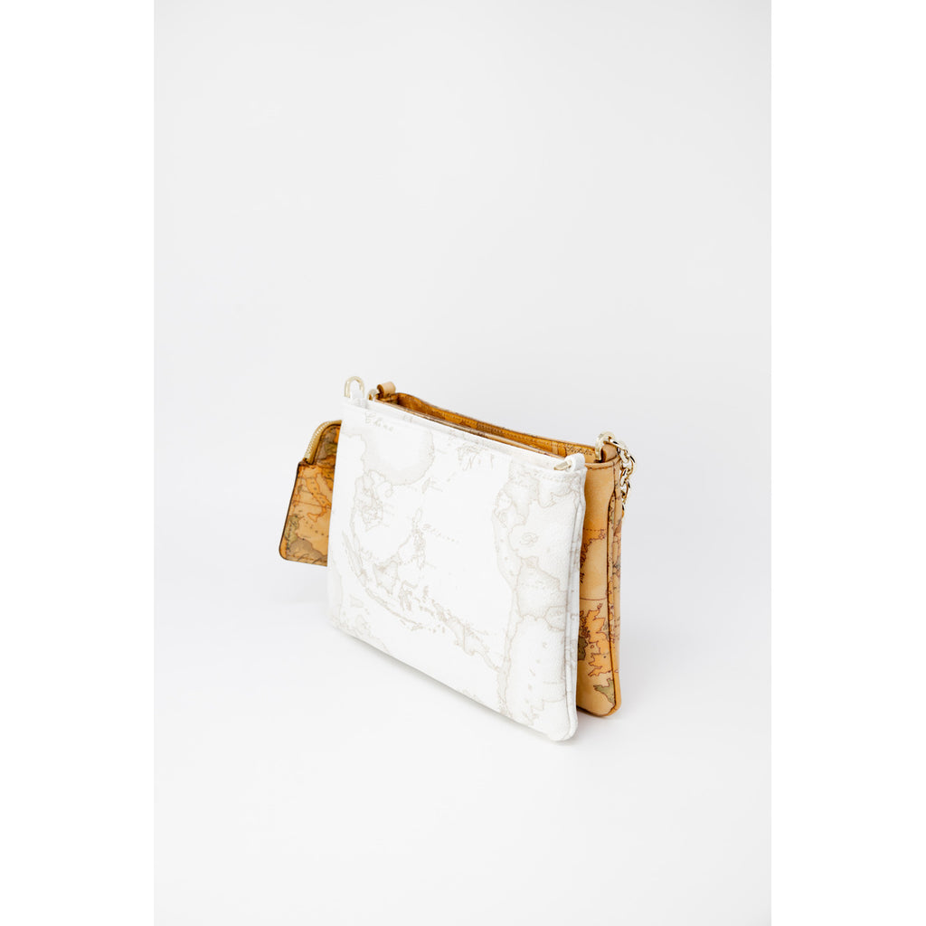 Alviero Martini Prima Classe Borsa A Tracolla Donna Beige In Pelle 70 Percento Made In Italy 16x23x4 Cm Autunno Inverno