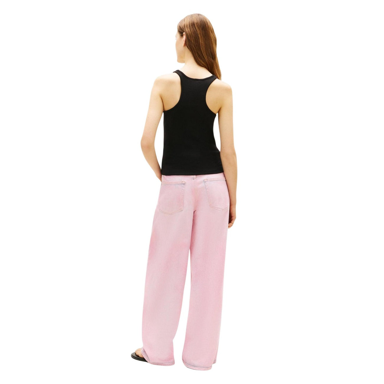 Tommy Hilfiger Jeans Canotta Donna Nero Cotone Stretch Primavera Estate