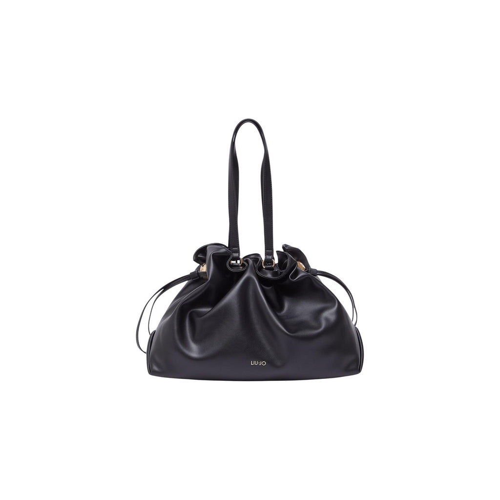 Liu Jo Borsa Donna Nero A Mano Chiusura Lacci 38x29x14
